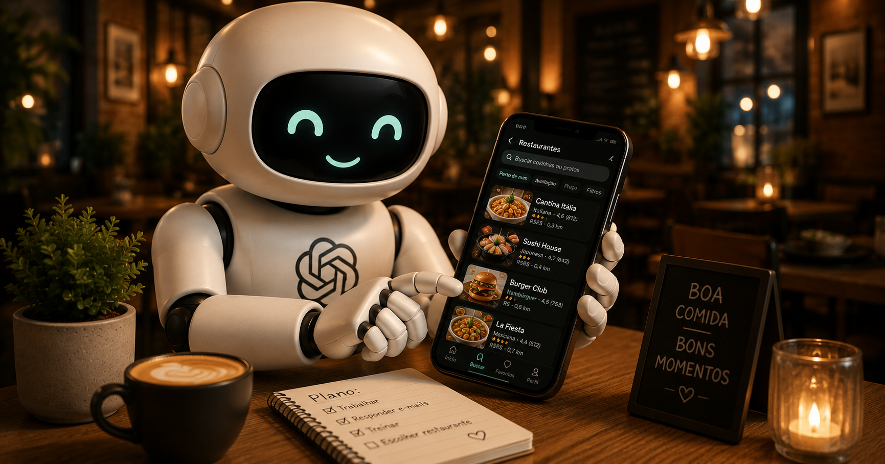 Como o ChatGPT escolhe qual restaurante recomendar